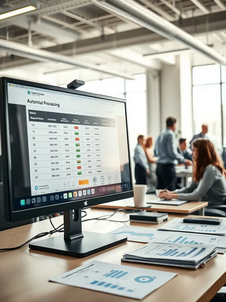 A group of employees receiving their paychecks, with a focus on accuracy and compliance in payroll processing.